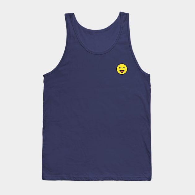 Stuck-Out Tongue Emoji Tank Top by Quotes2Wear